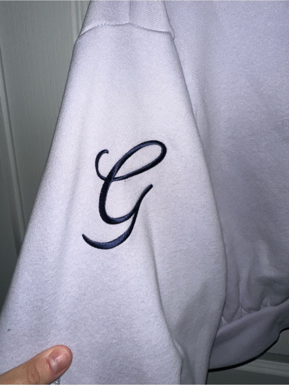 Puma Lavender Relaxed Cropped Pullover Hoodie with Purple Drawstrings Wicked - Picture 12 of 13